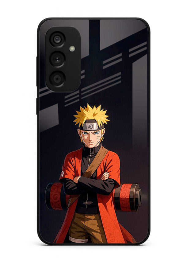 naruto fist power strong anime art Samsung A15 5G glass cover intense ninja pose case