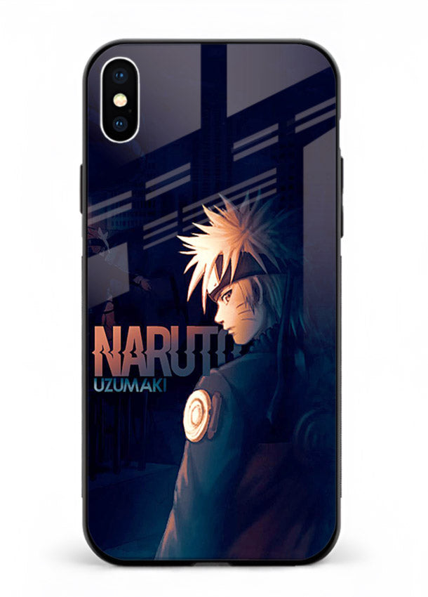 naruto night mode dark blue anime art iphone xs max glass cover silhouette ninja case