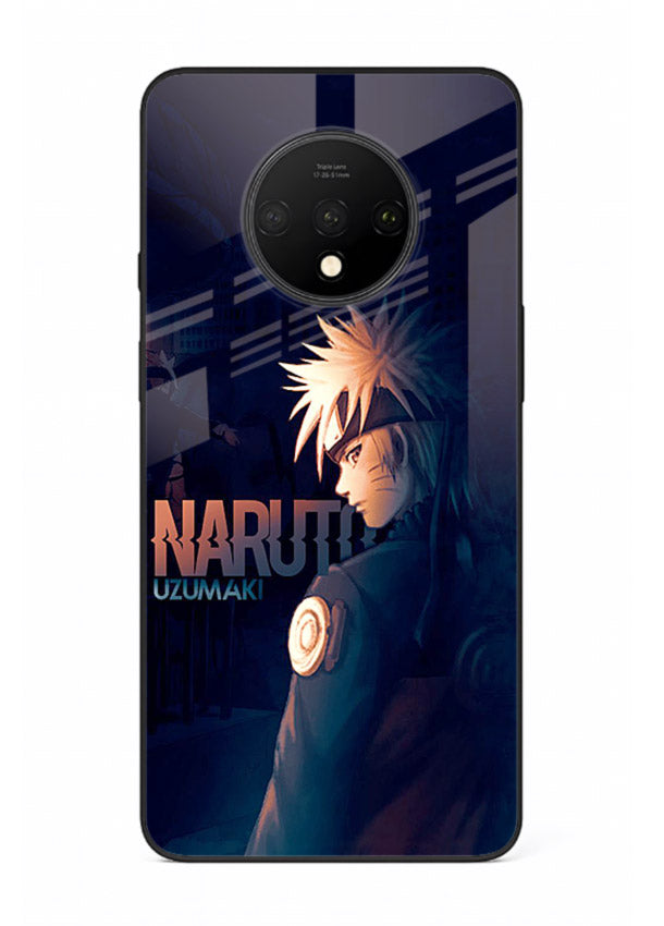 naruto night mode dark blue anime art OnePlus 7T glass cover silhouette ninja case