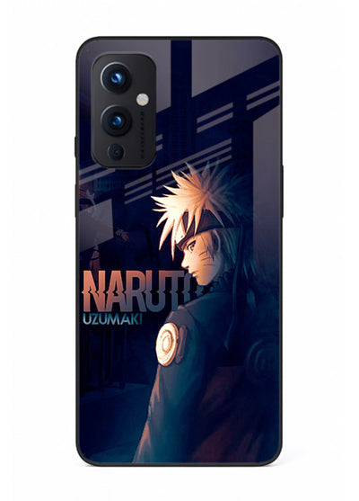 naruto night mode dark blue anime art OnePlus 9 Pro glass cover silhouette ninja case