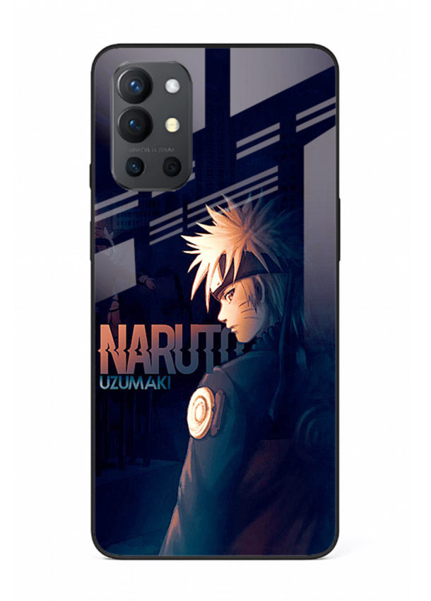 naruto night mode dark blue anime art OnePlus 9R glass cover silhouette ninja case