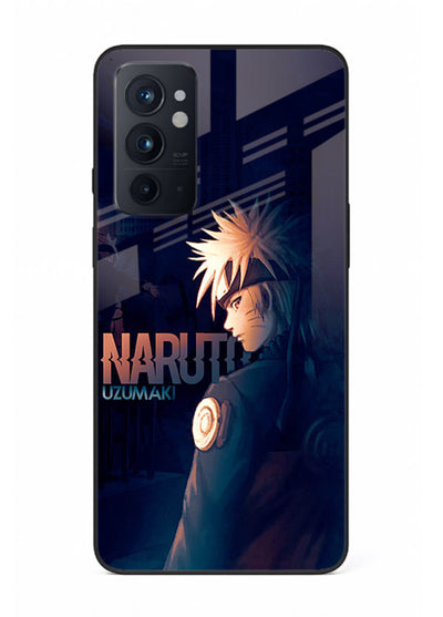naruto night mode dark blue anime art OnePlus 9RT glass cover silhouette ninja case