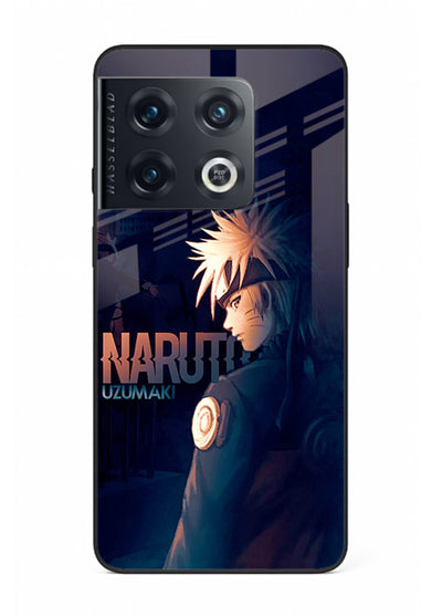 naruto night mode dark blue anime art OnePlus 10 Pro glass cover silhouette ninja case