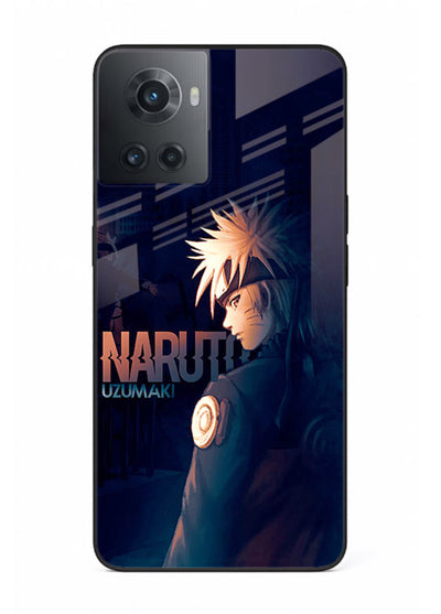 naruto night mode dark blue anime art OnePlus 10R glass cover silhouette ninja case