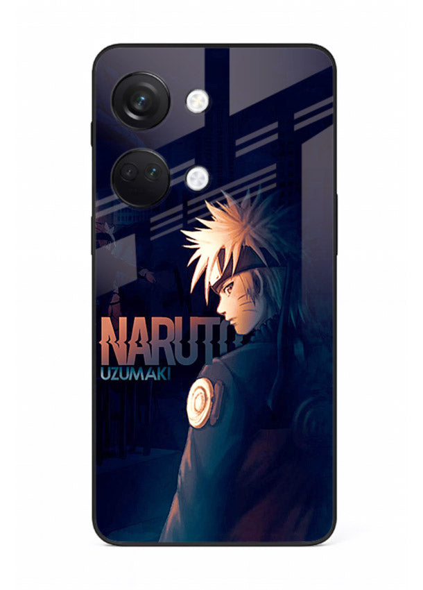 naruto night mode dark blue anime art OnePlus Nord 3 glass cover silhouette ninja case