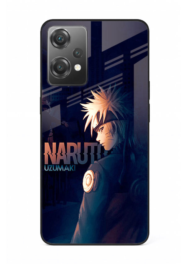 naruto night mode dark blue anime art OnePlus Nord CE2 Lite 5G glass cover silhouette ninja case