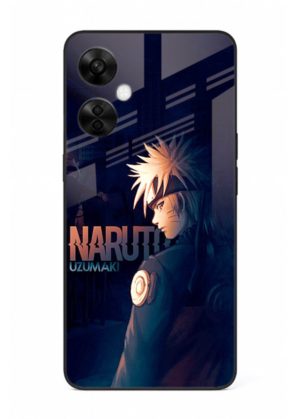 naruto night mode dark blue anime art OnePlus Nord CE3 Lite glass cover silhouette ninja case