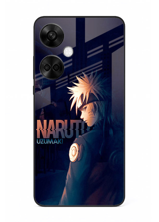 naruto night mode dark blue anime art OnePlus Nord CE3 glass cover silhouette ninja case