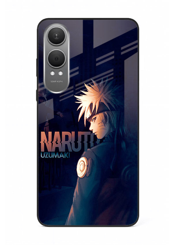 naruto night mode dark blue anime art OnePlus Nord CE4 Lite glass cover silhouette ninja case
