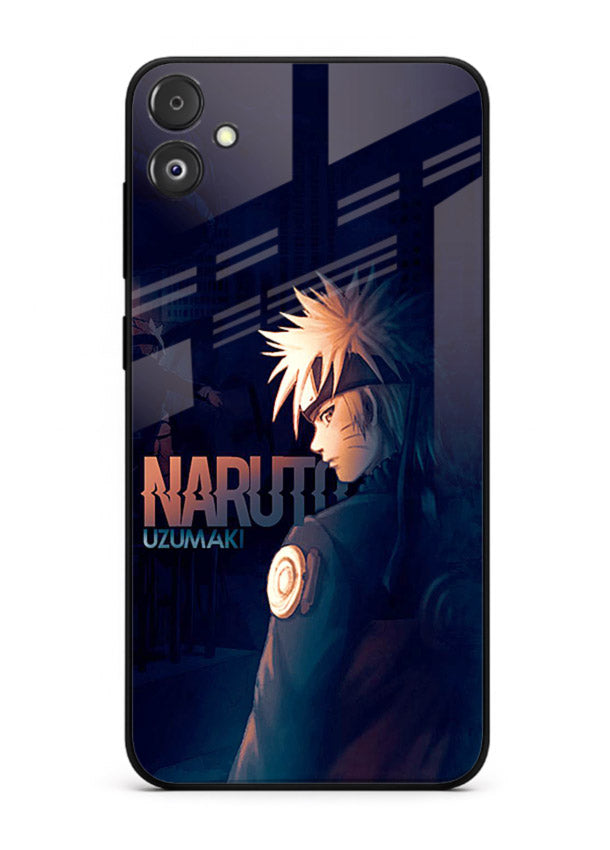 naruto night mode dark blue anime art Samsung F14 5G glass cover silhouette ninja case