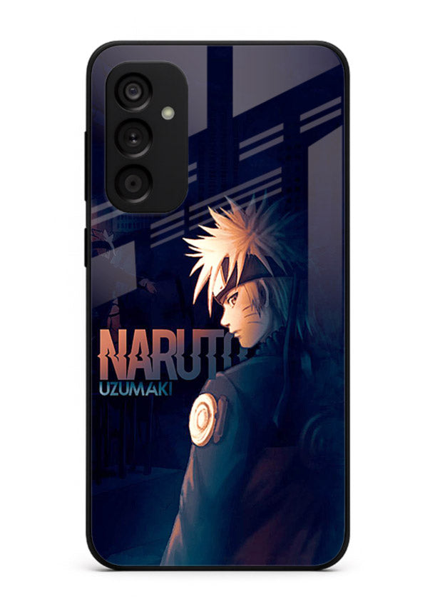 naruto night mode dark blue anime art Samsung A34 5G glass cover silhouette ninja case