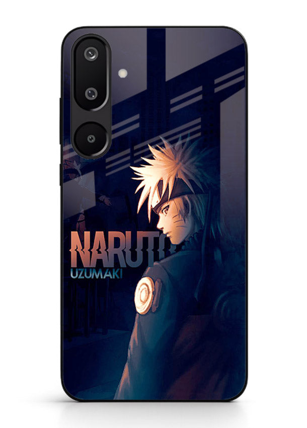 naruto night mode dark blue anime art Samsung F16 5G glass cover silhouette ninja case