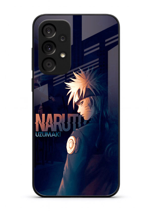 naruto night mode dark blue anime art Samsung M32 5G glass cover silhouette ninja case