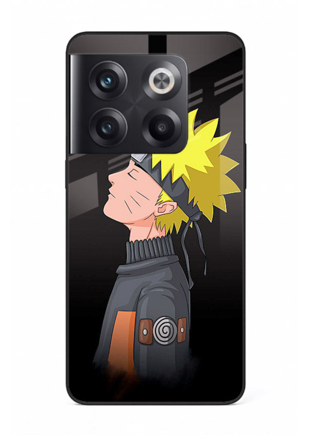 naruto side profile minimal anime art OnePlus 10T glass cover ninja themed case