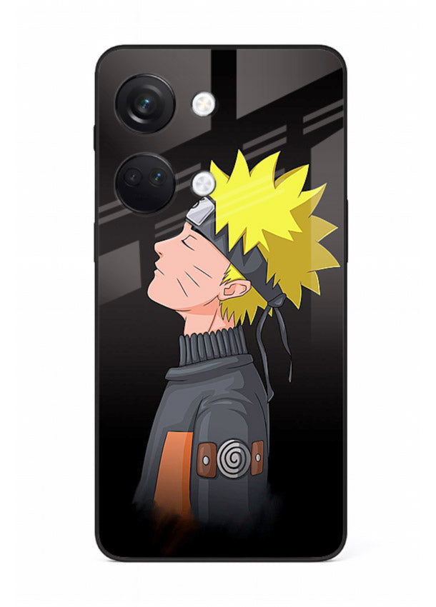 naruto side profile minimal anime art OnePlus Nord 3 glass cover ninja themed case