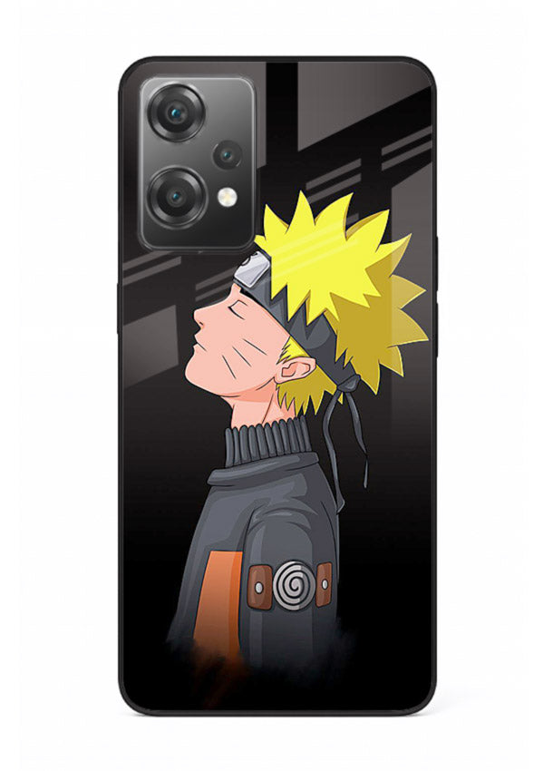 naruto side profile minimal anime art OnePlus Nord CE2 Lite 5G glass cover ninja themed case