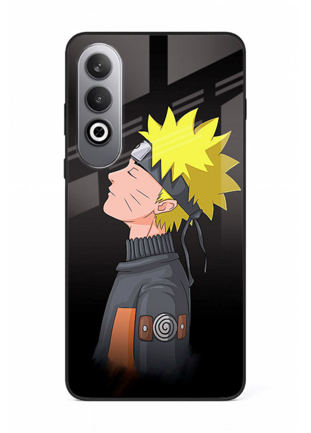 naruto side profile minimal anime art OnePlus Nord CE4 glass cover ninja themed case