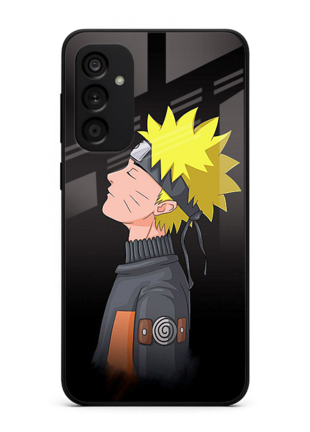 naruto side profile minimal anime art Samsung A04s 5G glass cover ninja themed case