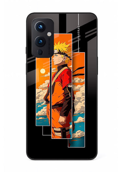 naruto sunset pose orange anime art OnePlus 9 Pro glass cover dramatic ninja case