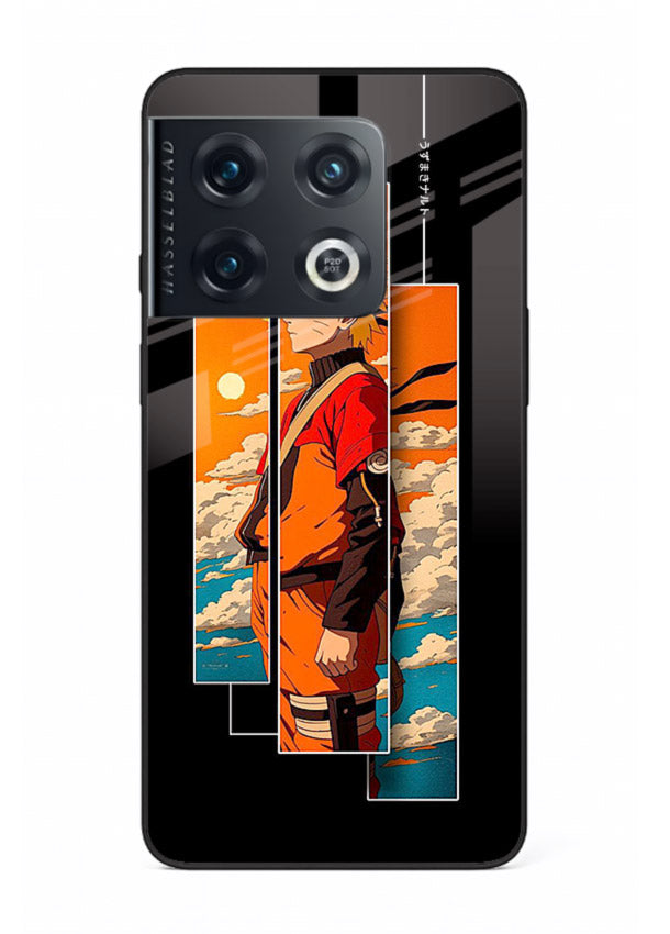 naruto sunset pose orange anime art OnePlus 10 Pro glass cover dramatic ninja case