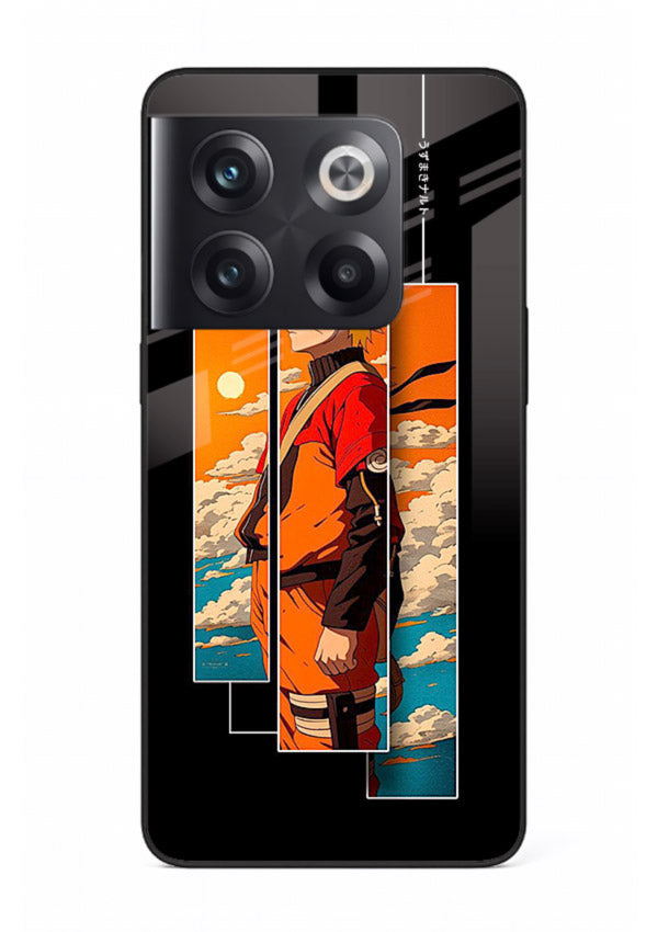 naruto sunset pose orange anime art OnePlus 10T glass cover dramatic ninja case