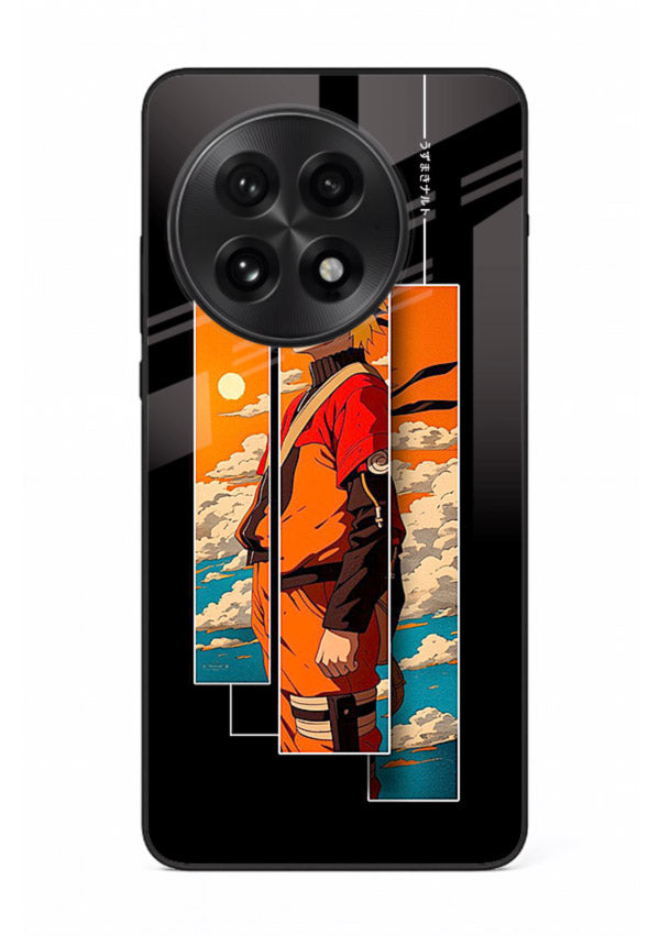 naruto sunset pose orange anime art OnePlus 13R glass cover dramatic ninja case