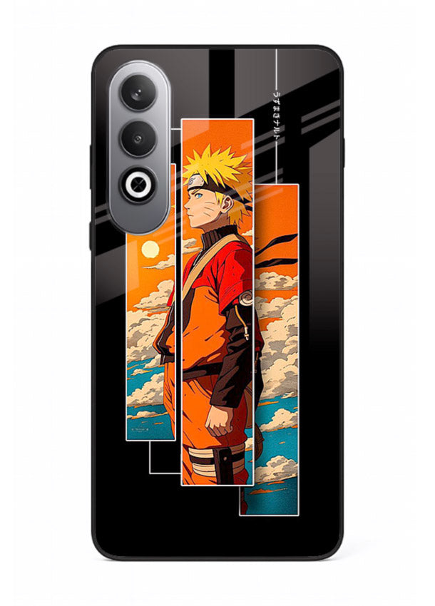 naruto sunset pose orange anime art OnePlus Nord CE4 glass cover dramatic ninja case