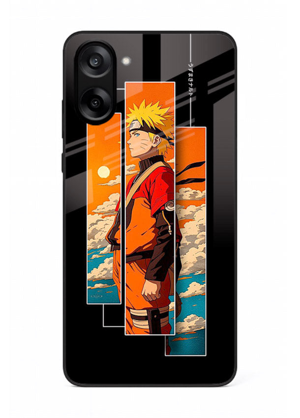 naruto sunset pose orange anime art OnePlus Nord CE5 glass cover dramatic ninja case