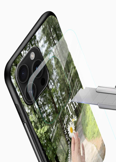 Nature Walk Moment nature scene glossy vibrant premium glass back cover - Angle Blade