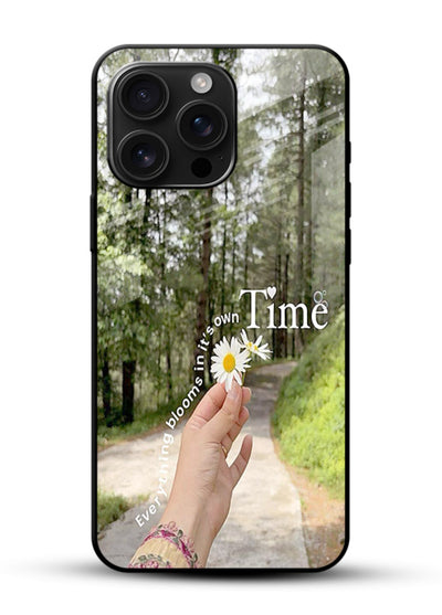 Nature Walk Moment nature scene glossy vibrant premium glass back cover - Angle Front