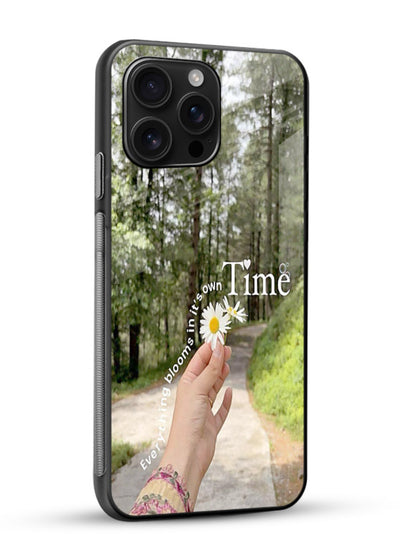 Nature Walk Moment nature scene glossy vibrant premium glass back cover - Angle Side