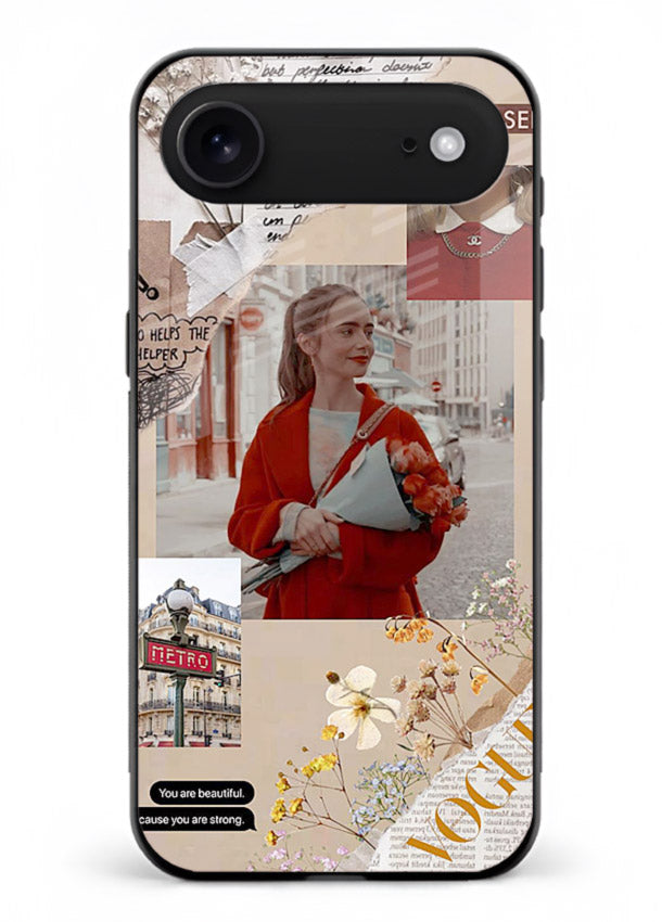 Neon circuit digital design printed on premium tempered glass iPhone 17 Air back cover