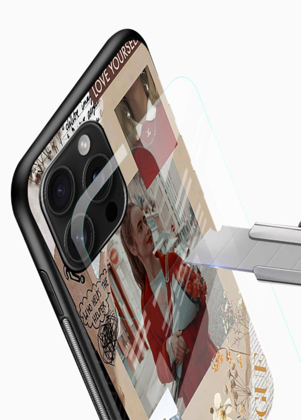 Neon circuit digital design printed on premium tempered glass mobile back cover - 4