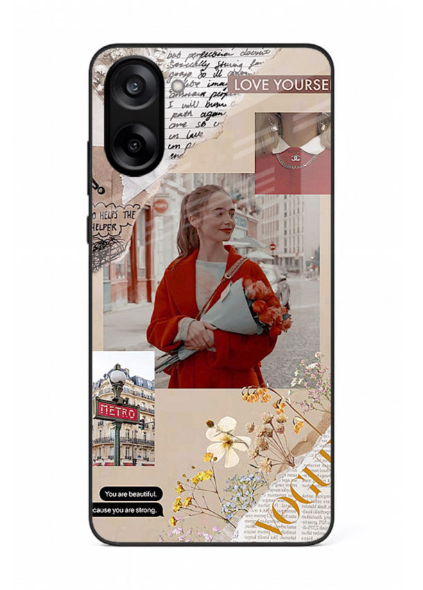 Neon circuit digital design printed on premium tempered glass OnePlus Nord CE5 back cover