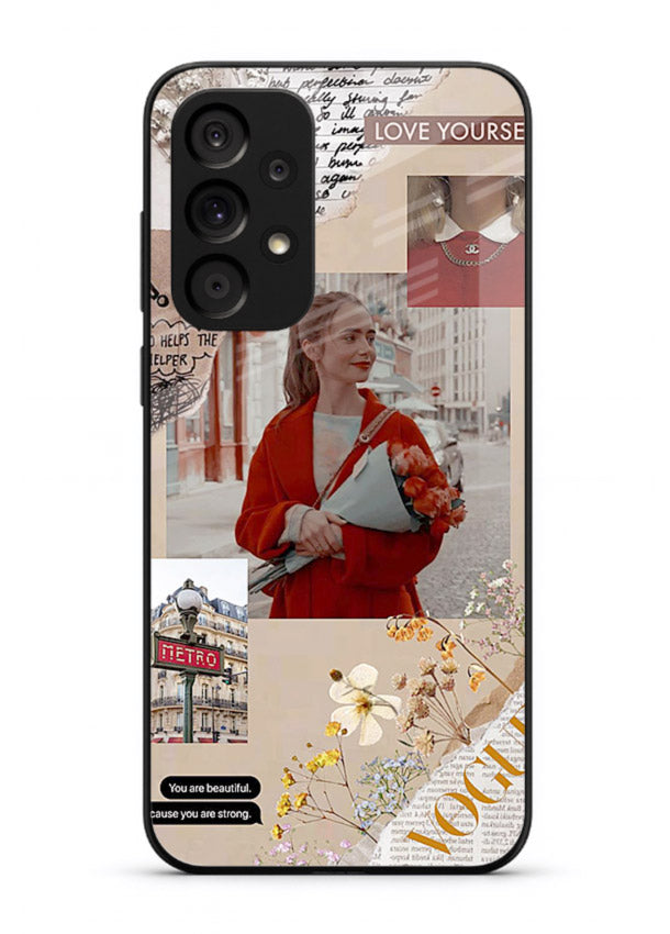 Neon circuit digital design printed on premium tempered glass Samsung M32 5G back cover
