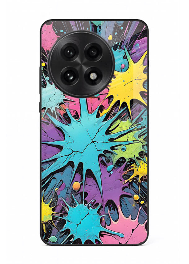 Neon Splash Explosion neon splash pattern OnePlus 13 glass back cover