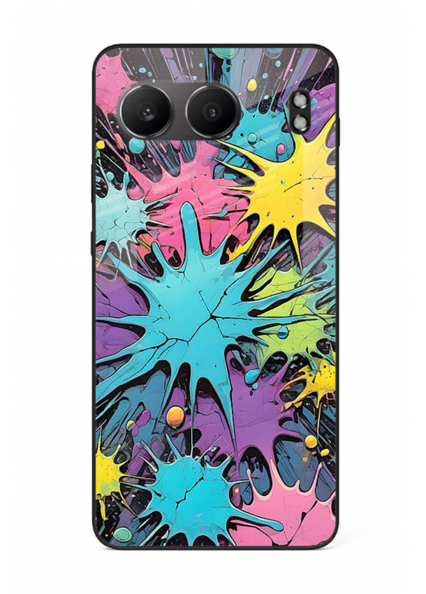 Neon Splash Explosion neon splash pattern OnePlus Nord 4 glass back cover