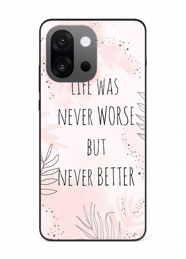 Healing pink quote artwork printed on OnePlus 13s glass back cover with comforting tones.