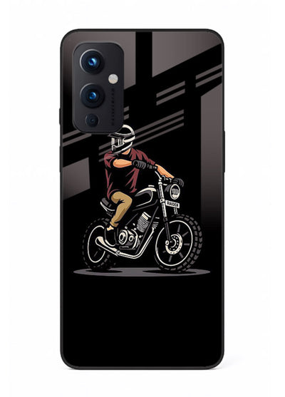 Night Rider Biker urban artwork OnePlus 9 Pro glass back cover
