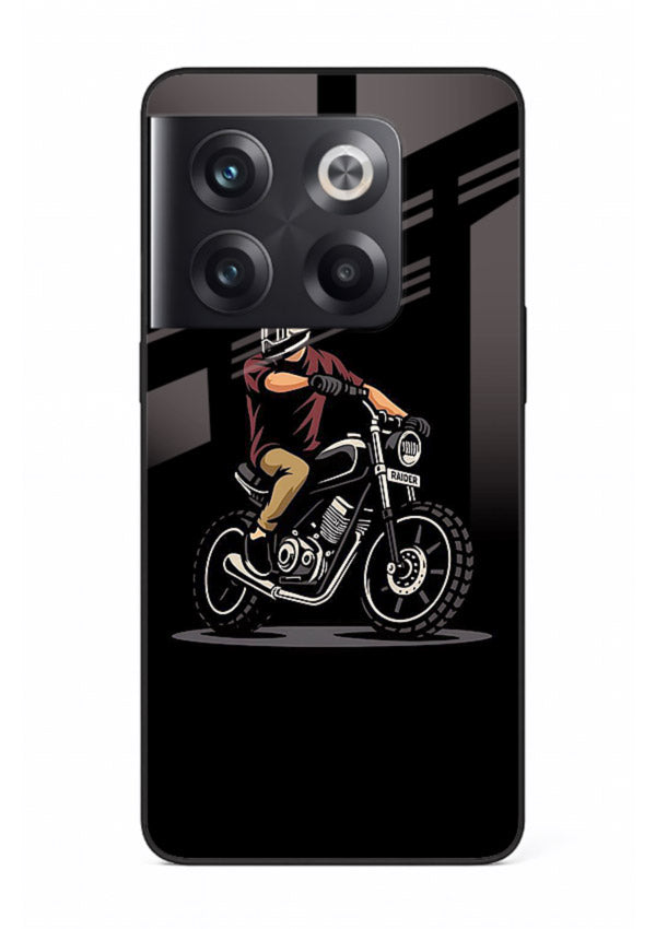 Night Rider Biker urban artwork OnePlus 10T glass back cover
