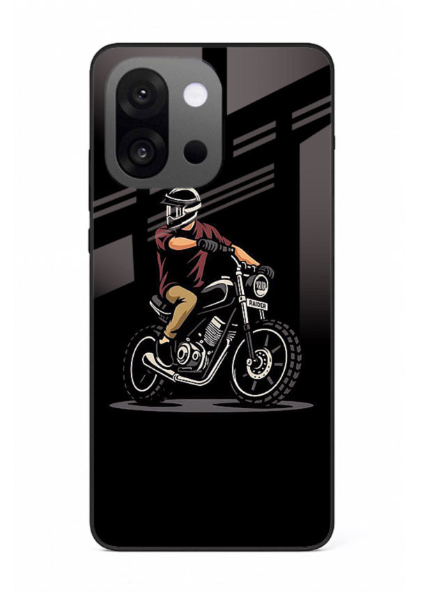 Night Rider Biker urban artwork OnePlus 13s glass back cover