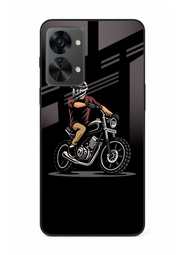 Night Rider Biker urban artwork OnePlus Nord 2T glass back cover