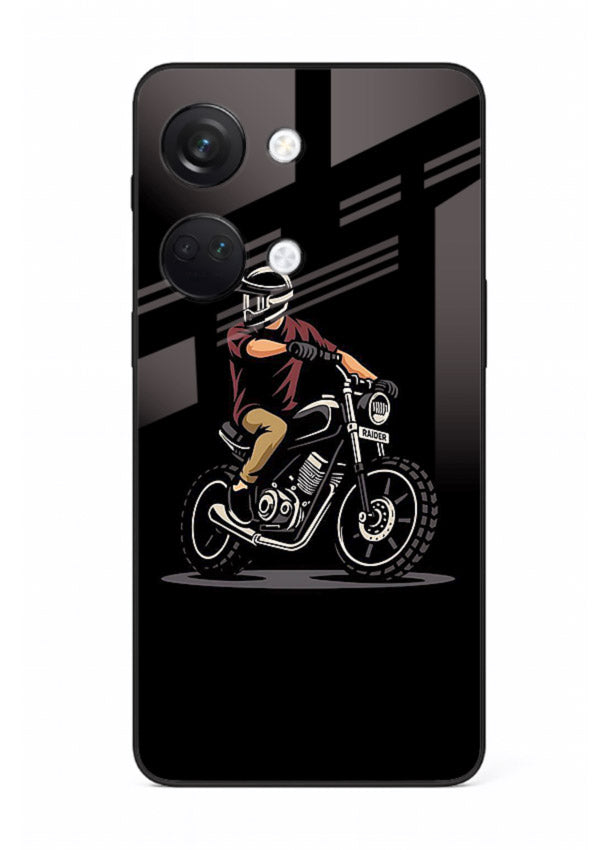 Night Rider Biker urban artwork OnePlus Nord 3 glass back cover