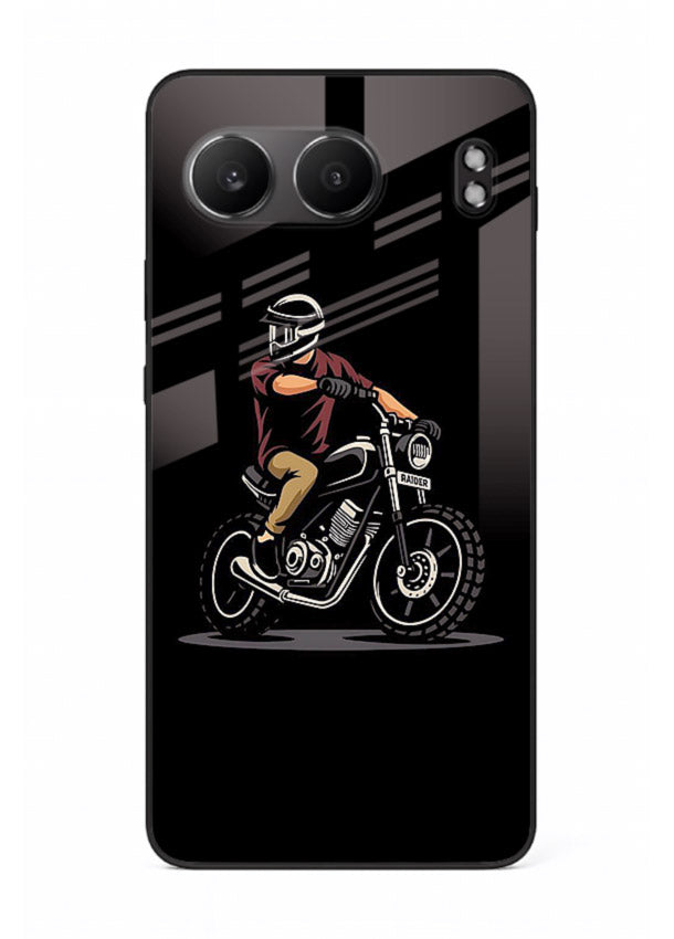 Night Rider Biker urban artwork OnePlus Nord 4 glass back cover