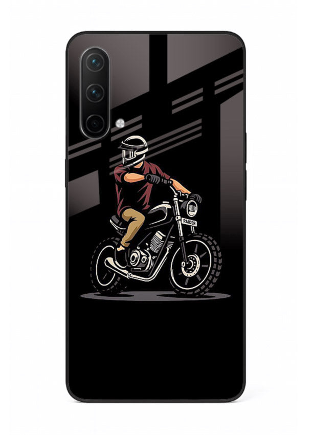 Night Rider Biker urban artwork OnePlus Nord CE 5G glass back cover