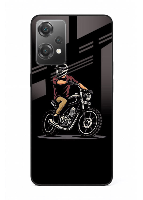 Night Rider Biker urban artwork OnePlus Nord CE2 Lite 5G glass back cover