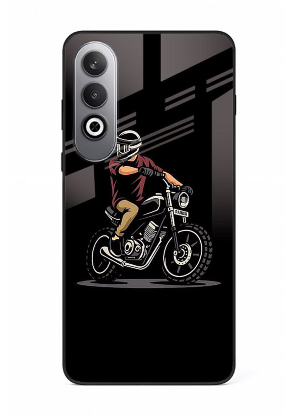 Night Rider Biker urban artwork OnePlus Nord CE4 glass back cover