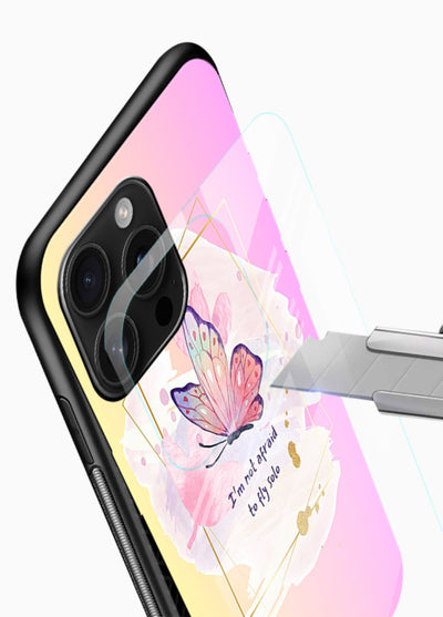 Pastel wing artwork printed on glossy vibrant premium glass back cover with dreamy gradients. - Angle Blade
