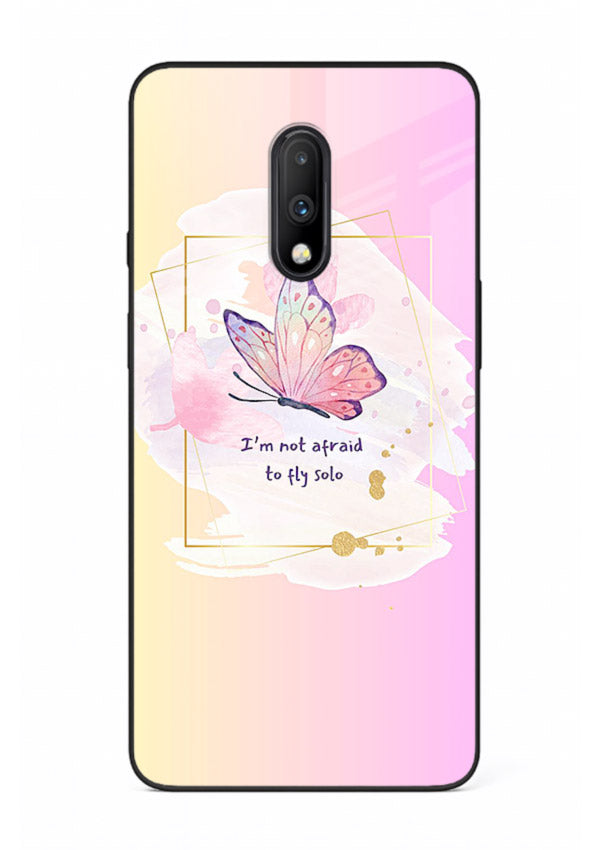 Pastel wing artwork printed on OnePlus 7 glass back cover with dreamy gradients.