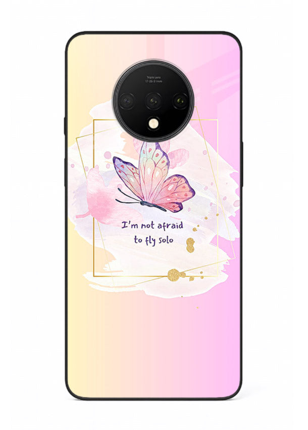 Pastel wing artwork printed on OnePlus 7T glass back cover with dreamy gradients.